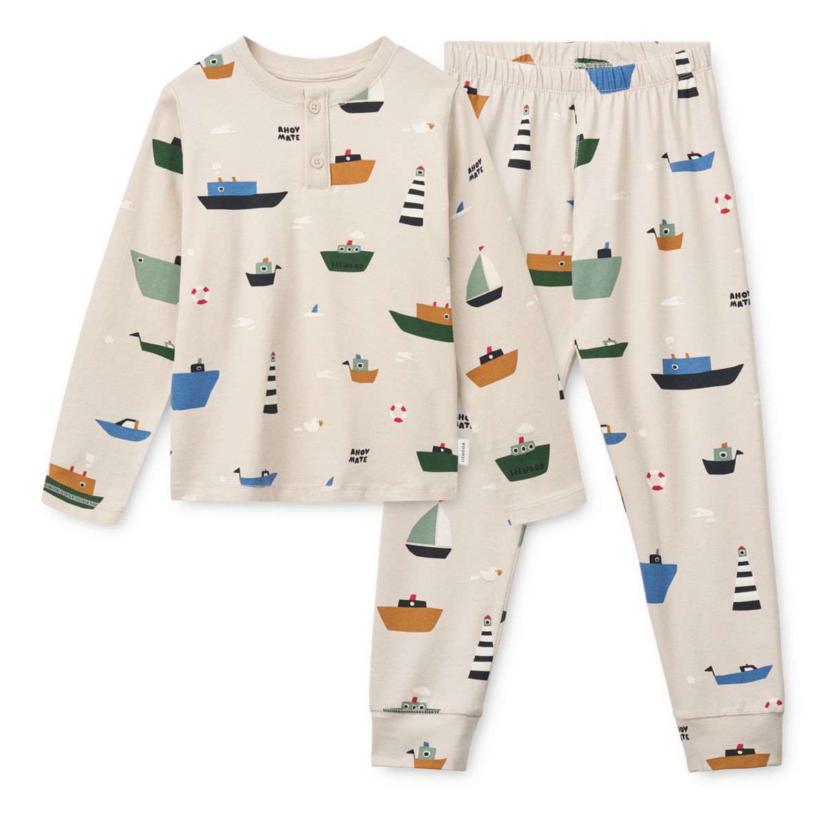 LIEWOOD WILHELM Pyjamas Med Print - Sailing / Sandy - Pyjamassæt