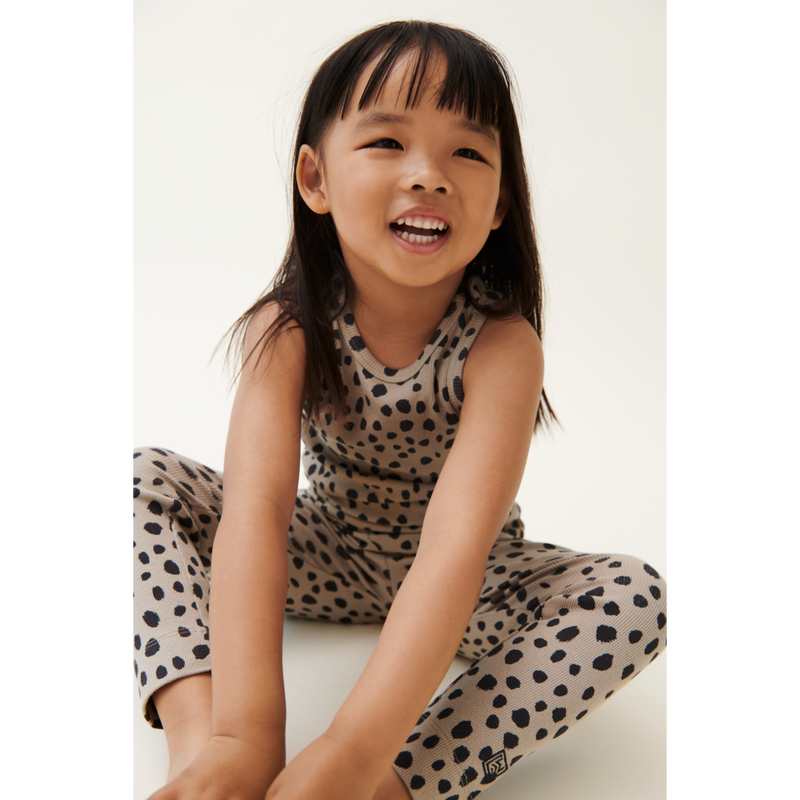 LIEWOOD Marien Rib-leggings Med Print - Leo spots / Mist - Leggings