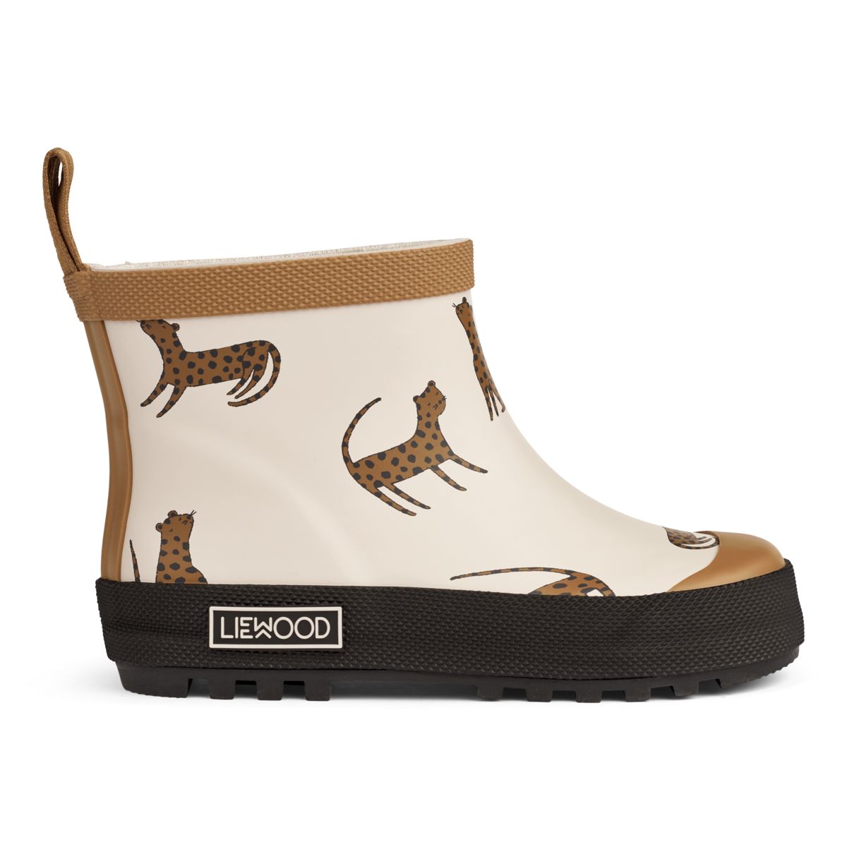 LIEWOOD Tekla kort regnstøvle med print - Leopard / Sandy - Gummistøvler