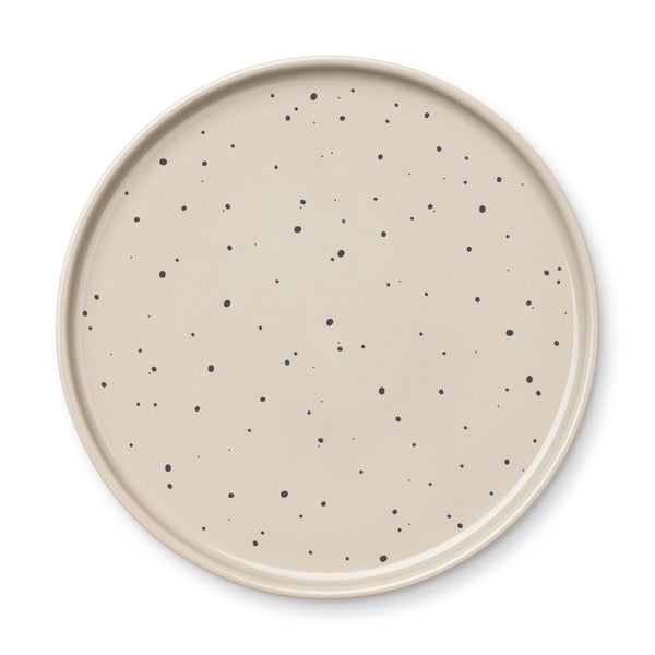 LIEWOOD Ophrah porcelænstallerken - Splash dots / Mist - Tallerken