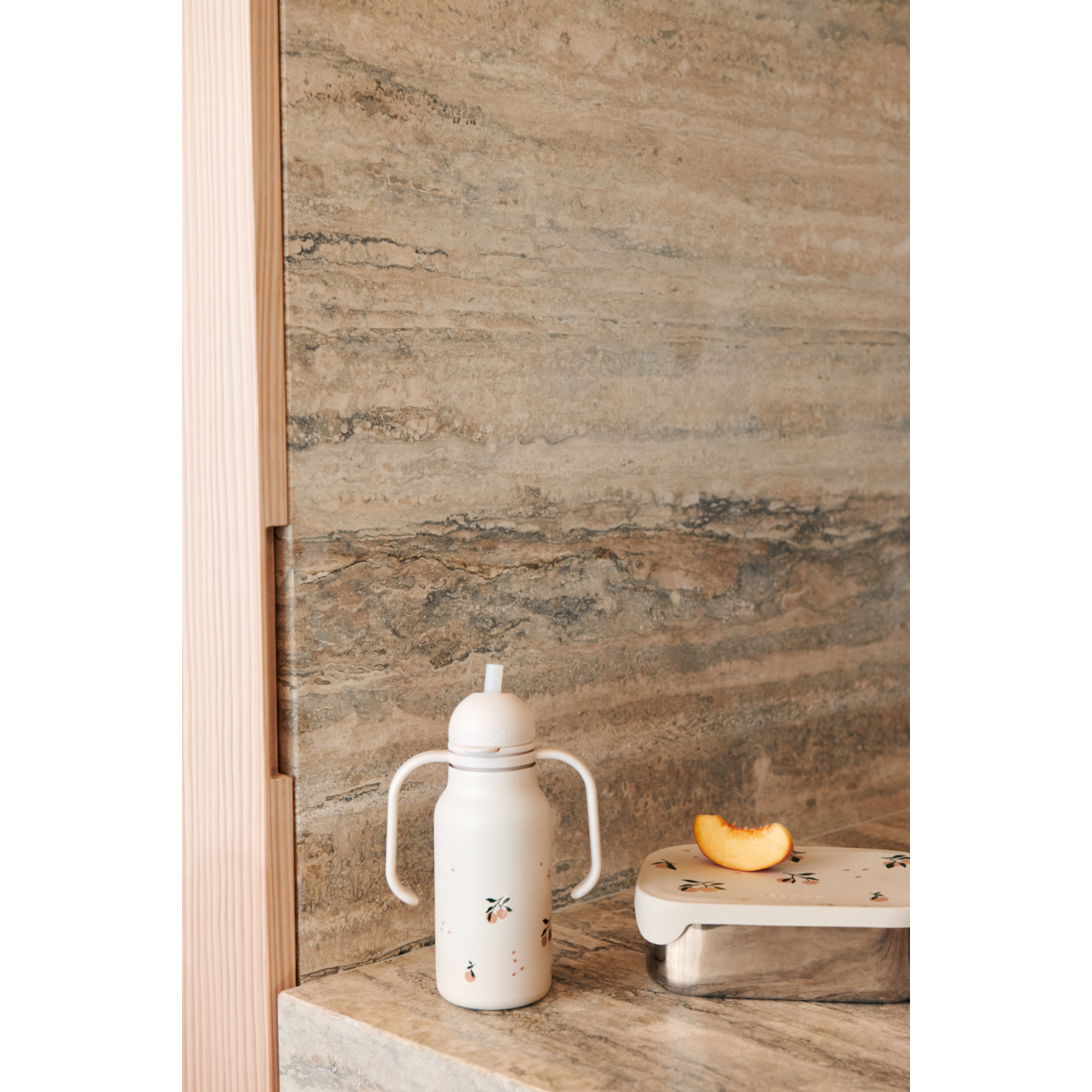 LIEWOOD Arthur Madkasse Med Print - Peach / Sea shell mix - Madkasse