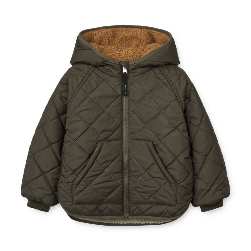 LIEWOOD Jackson Vendbar Termojakke - Army brown mix - Jakker