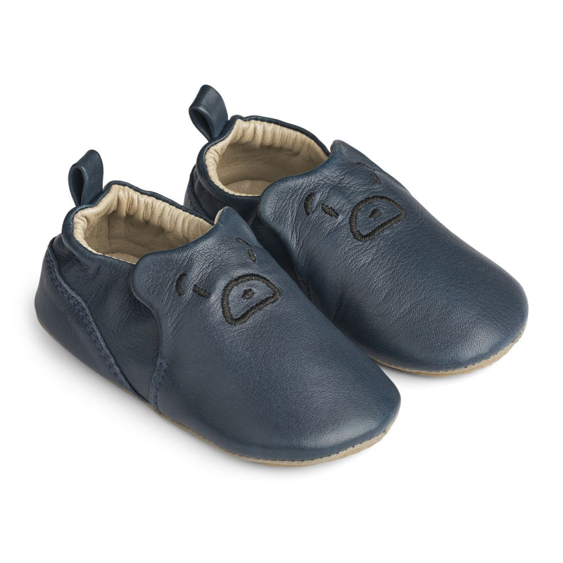 LIEWOOD Eliot skindfutter med bjørnedetaljer - Classic navy - Sutsko
