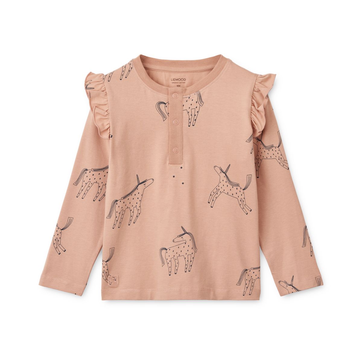 LIEWOOD Wilhelm Pyjamassæt Med Flæser Og Print - Unicorn / Pale tuscany - Pyjamassæt