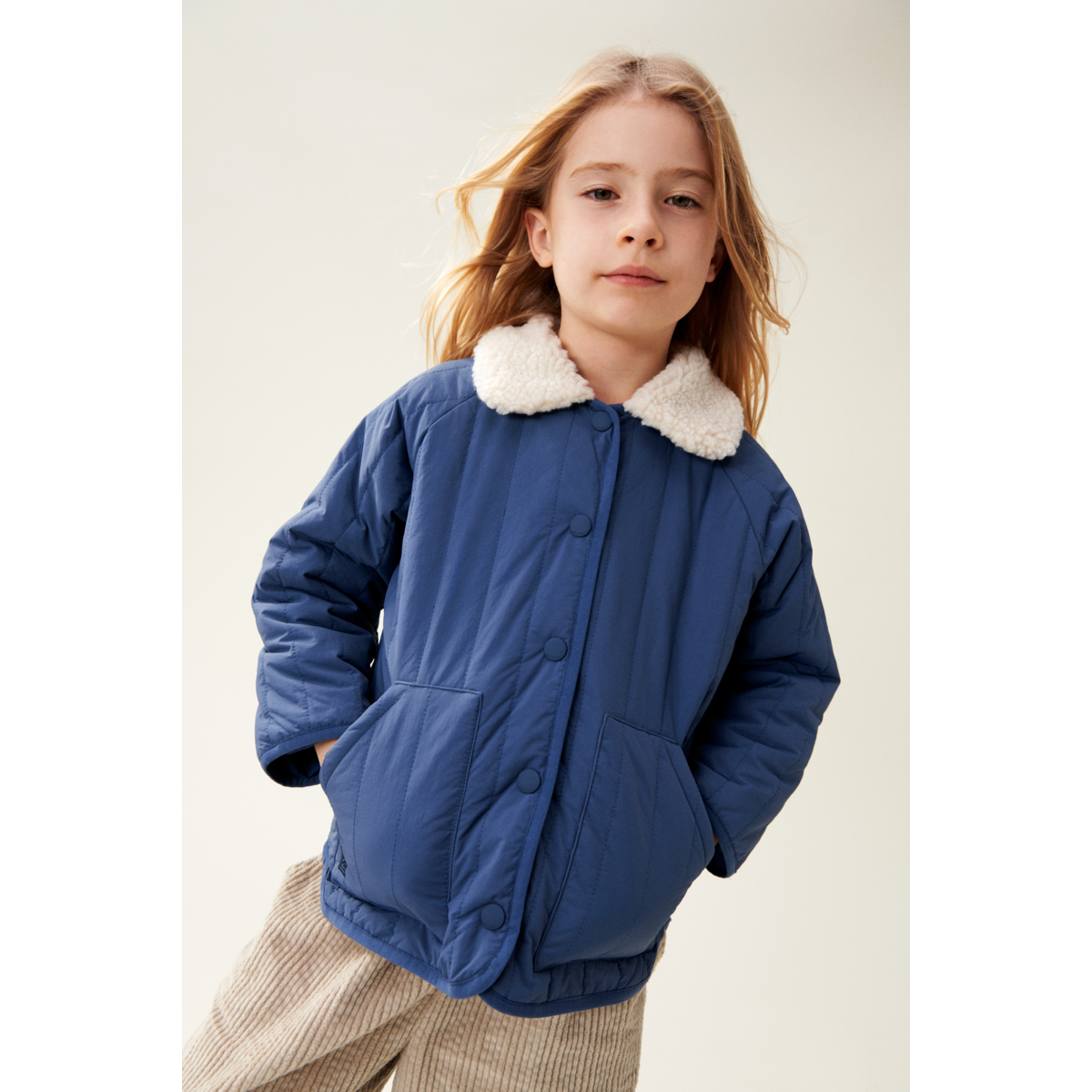 LIEWOOD Giro Vatteret Jakke - Sandy / Indigo blue - Jakker