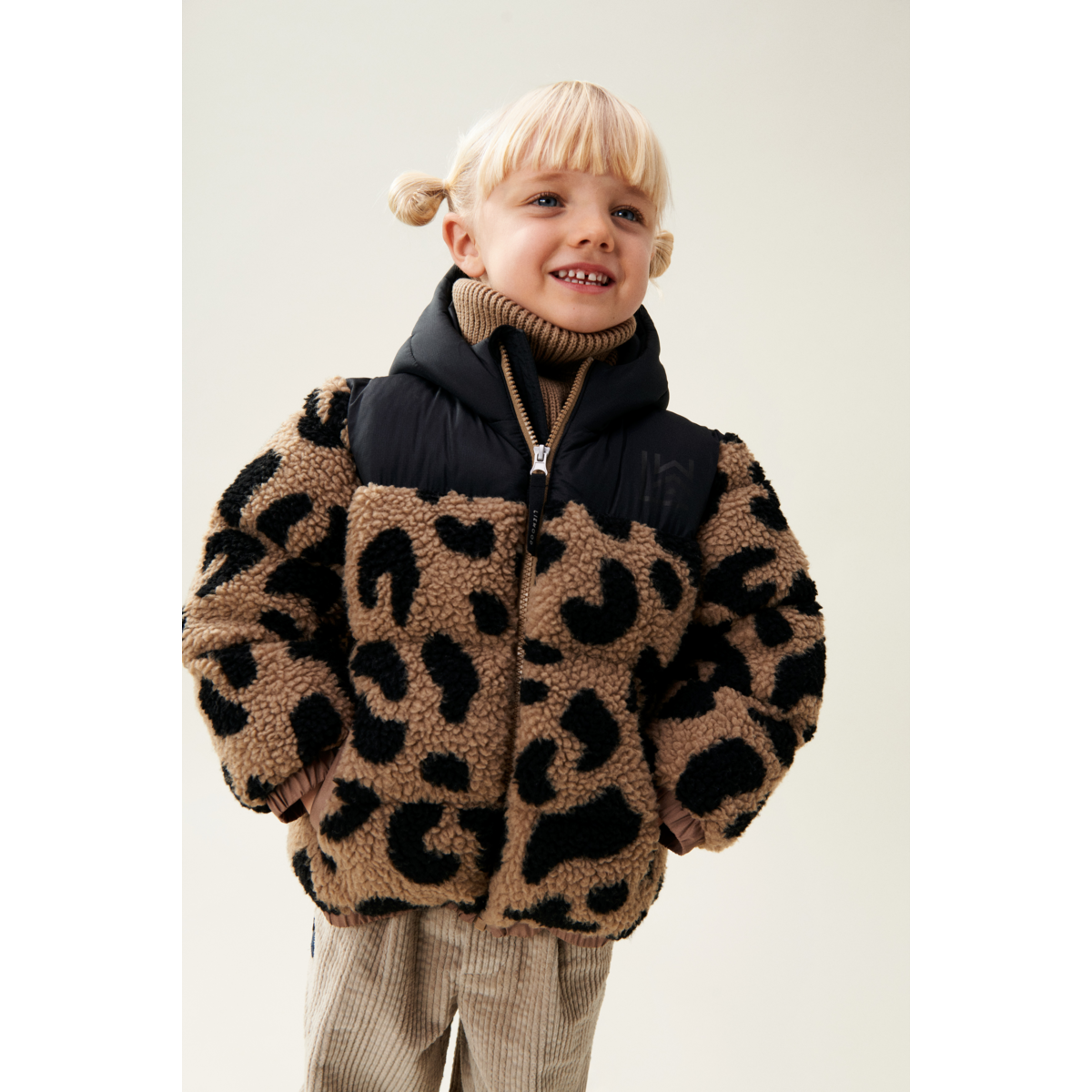 LIEWOOD NIKO fleece pufferjakke - Mega leo / Oat mix - Jakker