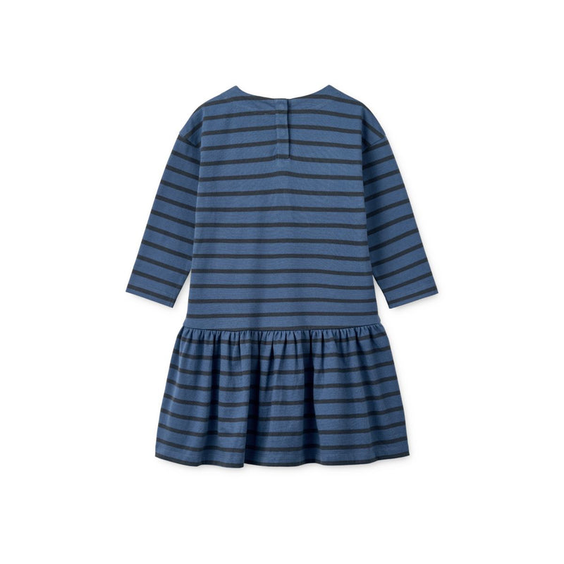 LIEWOOD Alberte Stribet Kjole - Y/D Stripe Indigo blue / Classic navy - Kjole