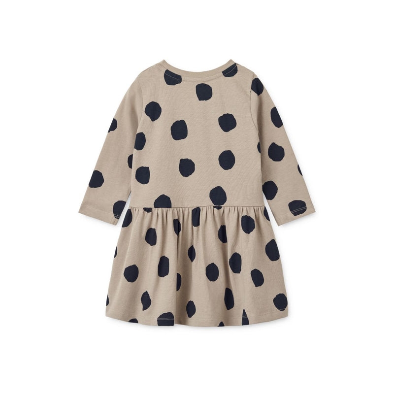 LIEWOOD Lima Baby Printed Longsleeve Dress - Spot dots / Mist - Kjole