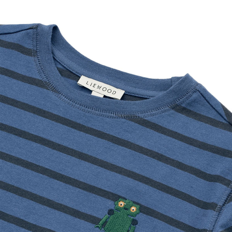 LIEWOOD Ullrik Langærmet T-Shirt Med Striber - Y/D Stripe Indigo blue / Classic navy - T-shirt