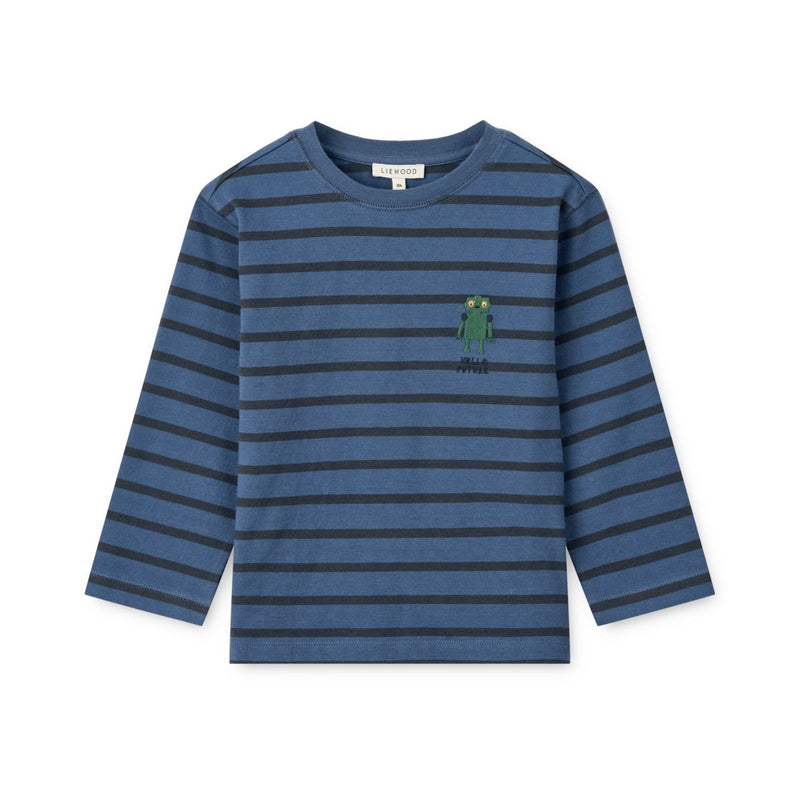 LIEWOOD Ullrik Langærmet T-Shirt Med Striber - Y/D Stripe Indigo blue / Classic navy - T-shirt