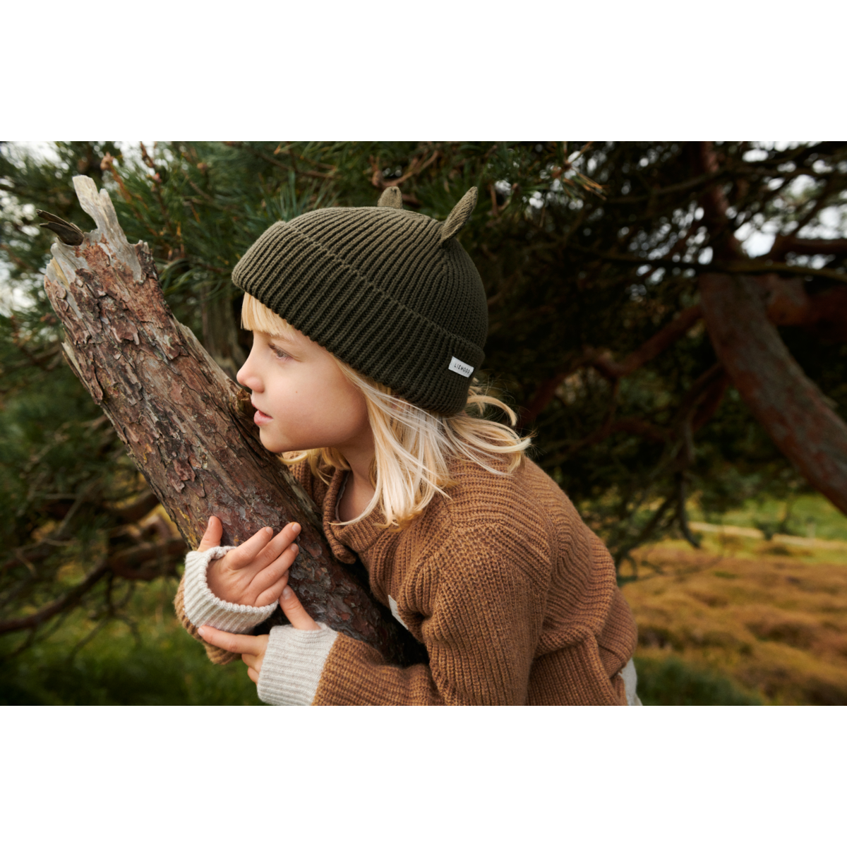 LIEWOOD Gina Beanie Med Ører - Army brown - Hatte & Kasketter