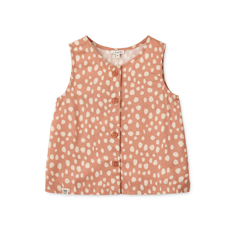 LIEWOOD Rosanna Bomuldstop Med Print - Leo spots / Tuscany rose - Top