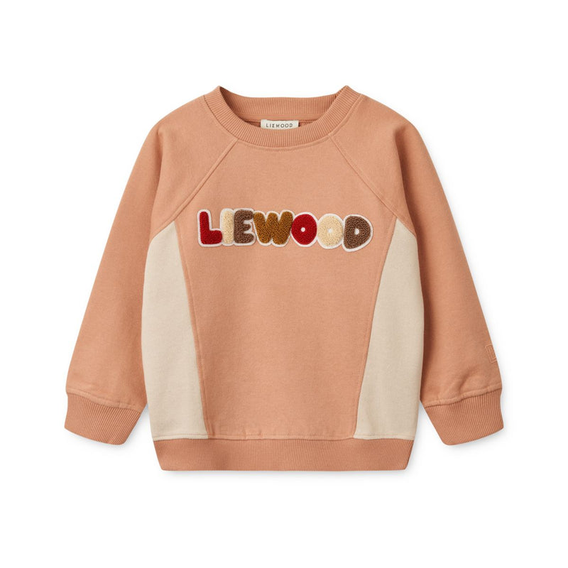 LIEWOOD Aude Sweatshirt Med Print - Pale Tuscany / Sandy mix - Sweatshirts