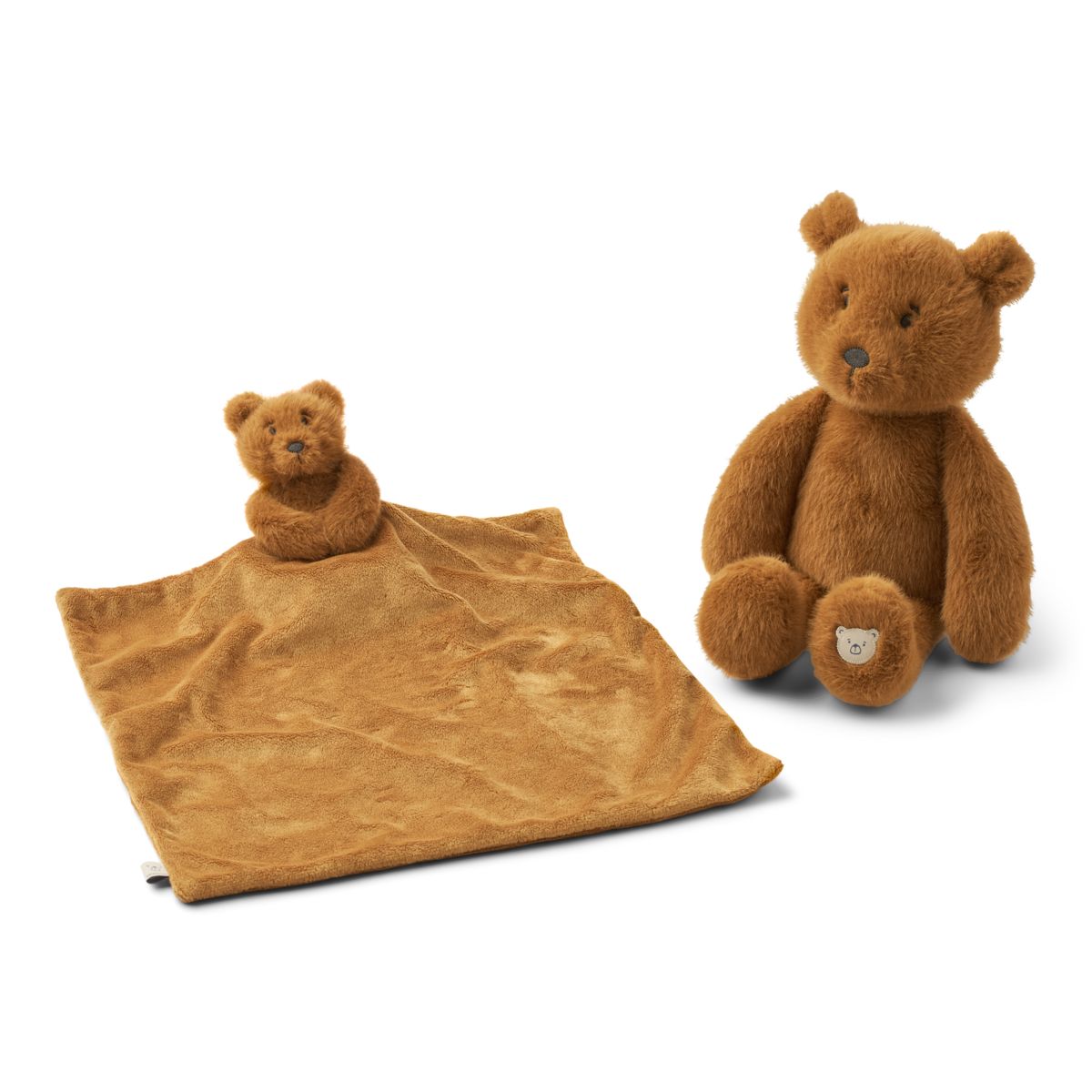 LIEWOOD Lilian Gavesæt Bjørn - Golden caramel - Pile & Fleece