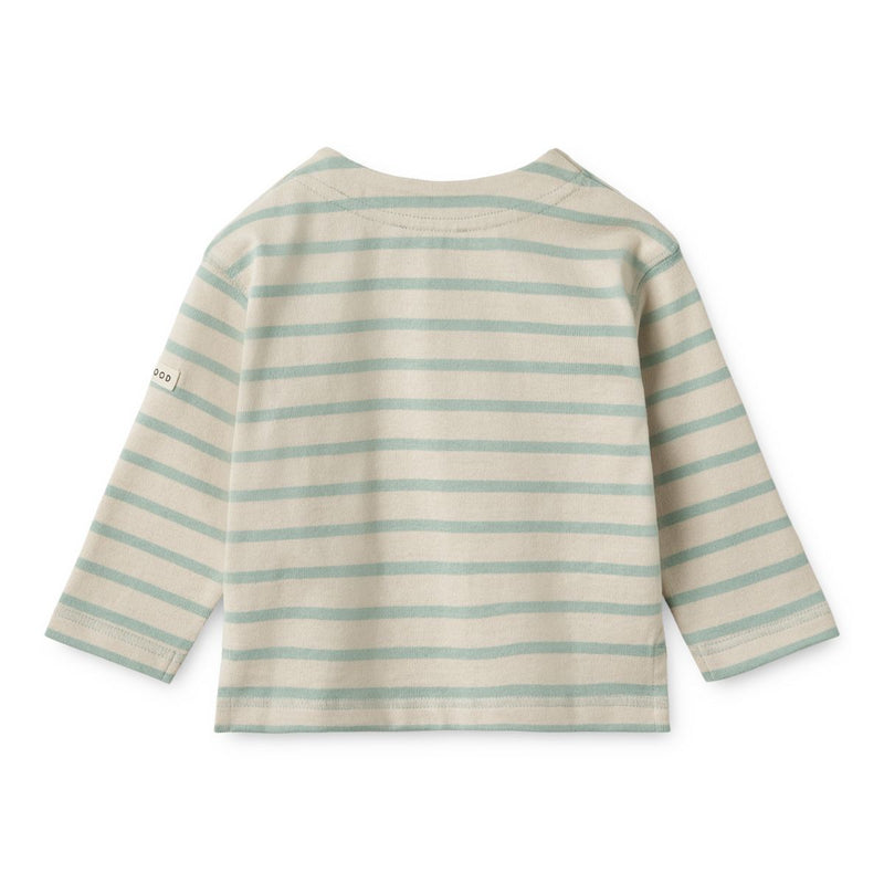 LIEWOOD Farah Stribet sweatshirt til baby - Y/D Stripe Ice blue / Sandy - Sweatshirts