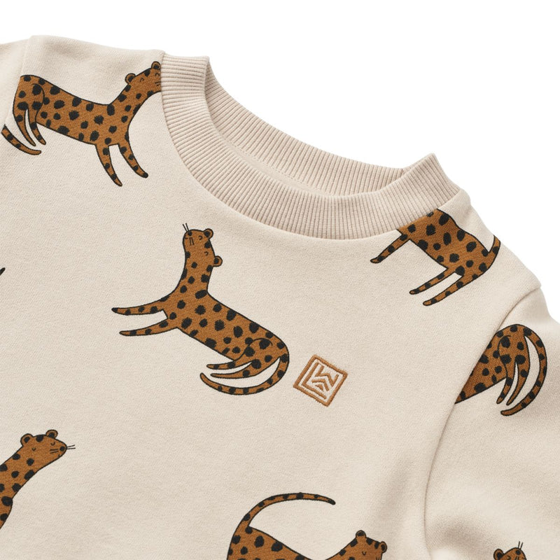 LIEWOOD Thora trøje - Leopard / Sandy - Sweatshirts