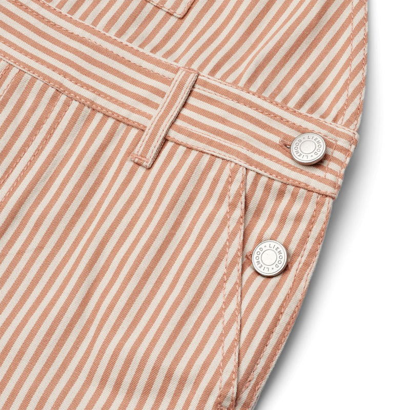 LIEWOOD Venedict Korte Smækbukser med striber - Y/D Stripe Tuscany rose/ Sandy - Overalls