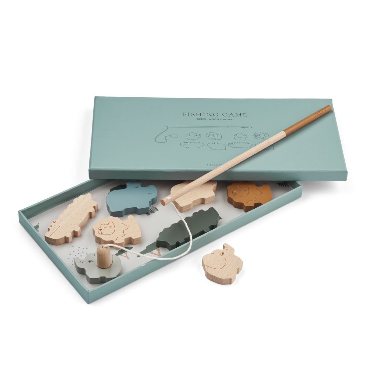 LIEWOOD Sebastian fiskespil - Safari/golden caramel multi mix - Spil