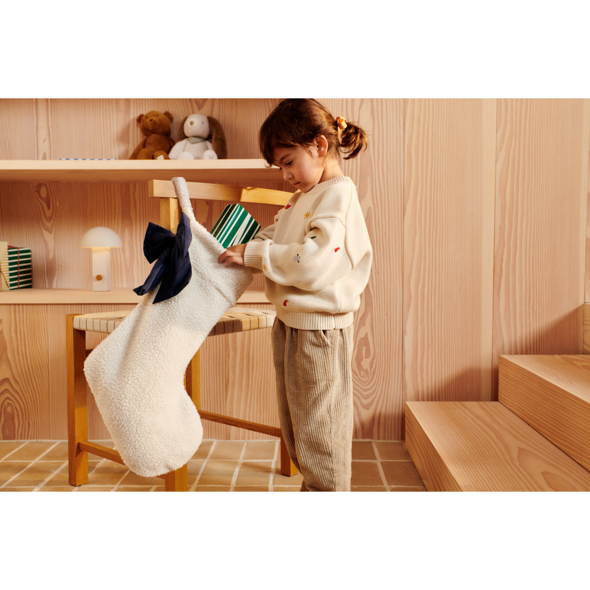 LIEWOOD Eve Fleece Julesok - Classic navy / Sandy - Jul