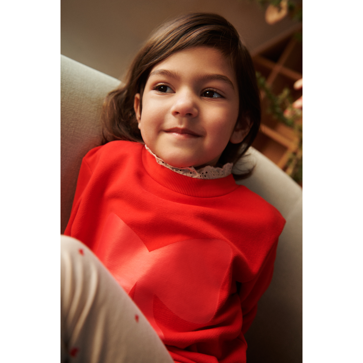 LIEWOOD Rakel Sweatshirt Med Blonder - Holiday bow dark red / Apple red - Sweatshirts