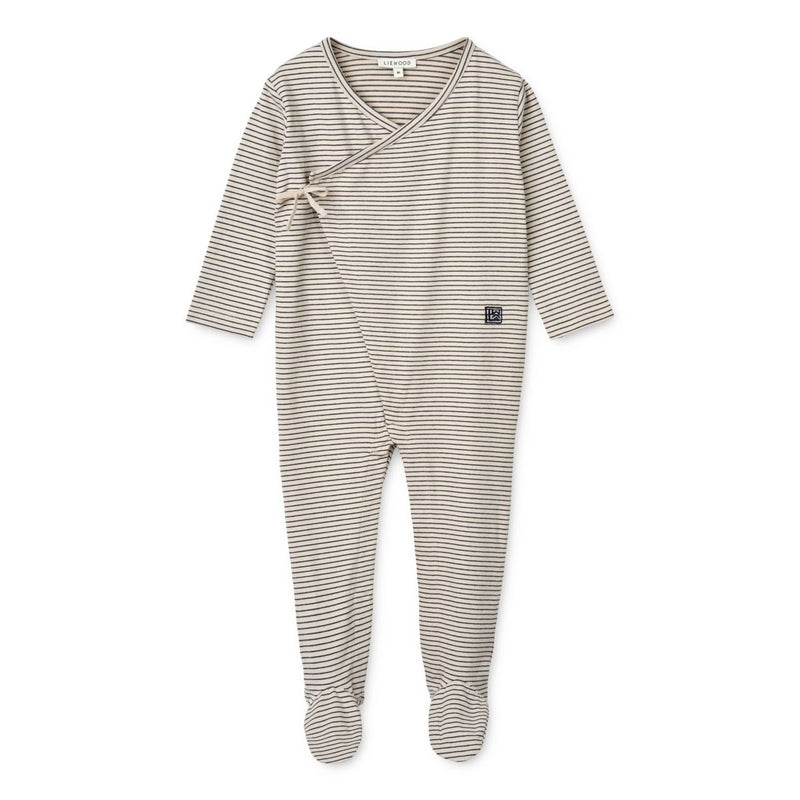 LIEWOOD Bolde babyjumpsuit med striber - Y/D Stripe Sandy / Classic navy - Jumpsuits