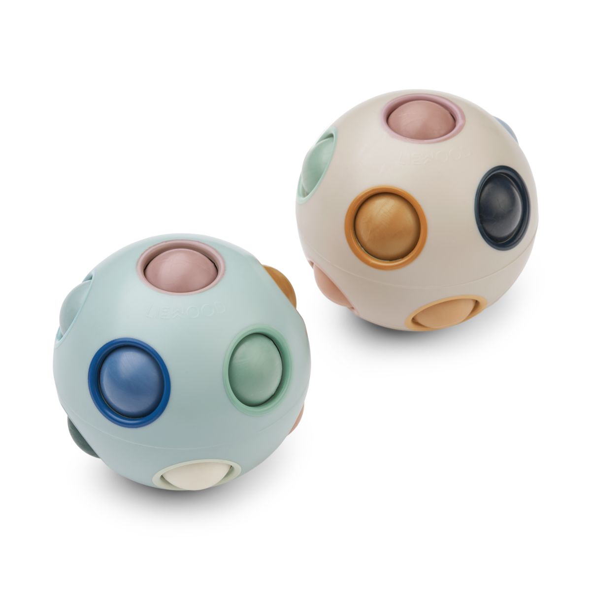 SOLENE puslespilsbold - Ice blue multi mix
