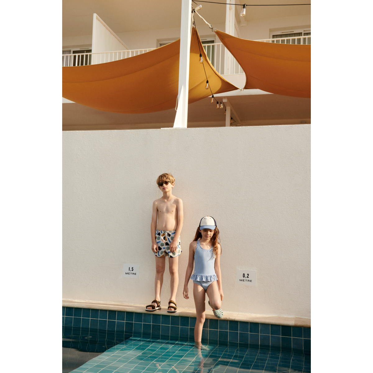 LIEWOOD Amara Stribet Badedragt - Y/D stripe Riverside / Creme de la creme - Badedragt