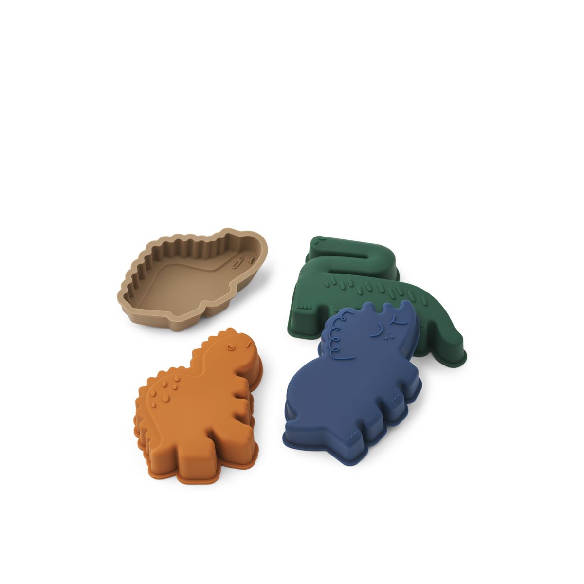 LIEWOOD Gill Dino Sandforme 4-pak - Dinosaurs / Mist - SANDLEGETØJ