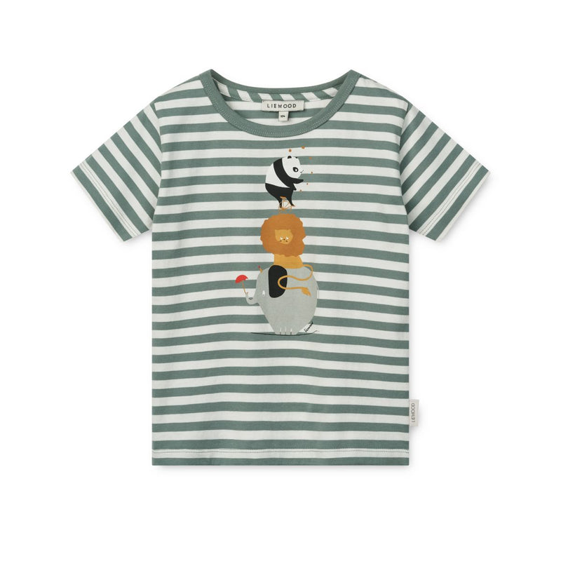 LIEWOOD Apia T-Shirt Med Print - Circus / Stripe peppermint / Creme de la creme - T-shirt