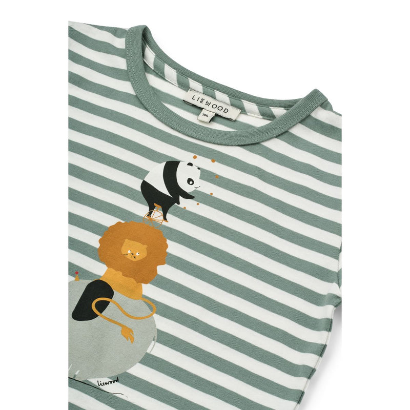 LIEWOOD Apia T-Shirt Med Print - Circus / Stripe peppermint / Creme de la creme - T-shirt