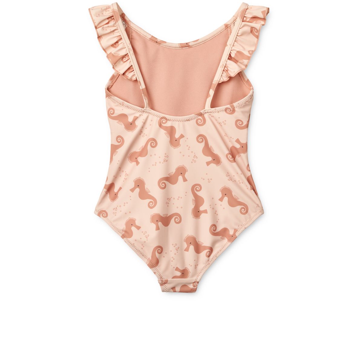 LIEWOOD Kallie Badedragt Med Print Og Flæse - Seahorse / Apple blossom - Badedragt