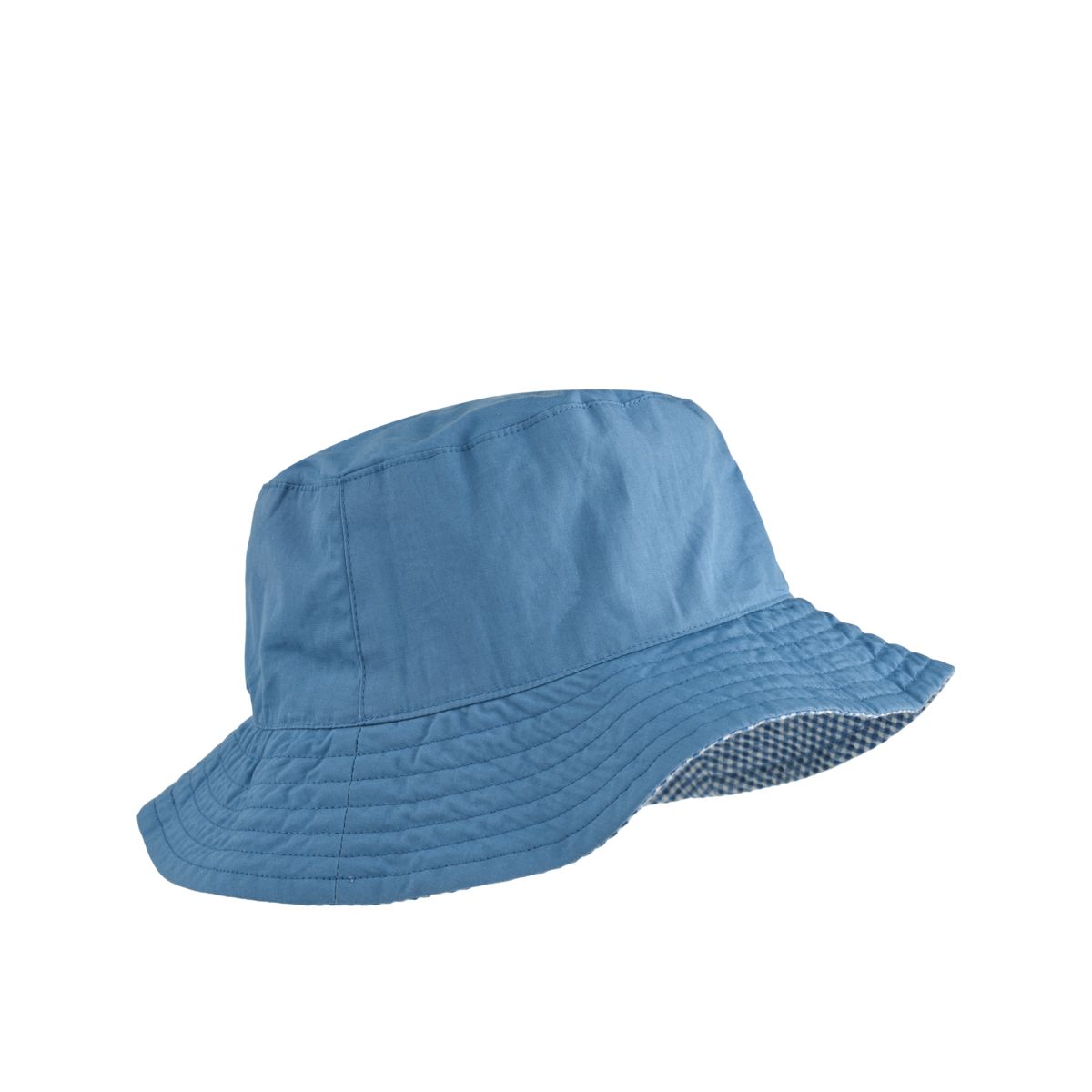 Liewood Damon Seersucker Bucket Hat - Y/D Check Riverside / Crisp white - HATS/CAP