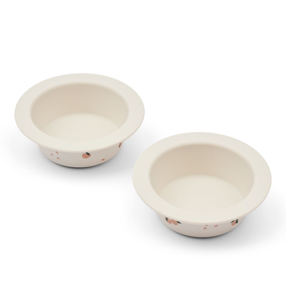 LIEWOOD Peony Skridsikker Skål med print 2 stk - Peach / Sea shell - Skål