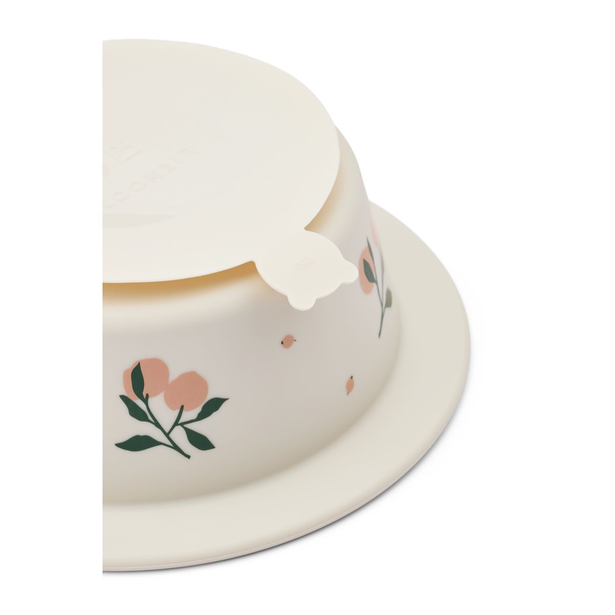 LIEWOOD Peony Skridsikker Skål med print 2 stk - Peach / Sea shell - Skål