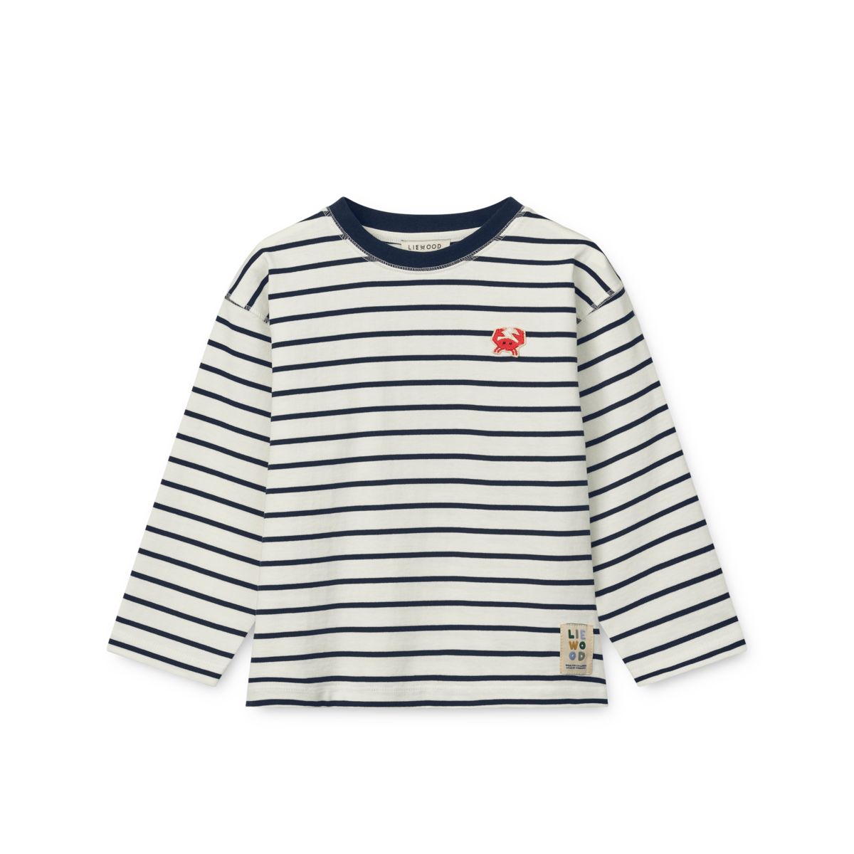 LIEWOOD Tyler Stribet Langærmet T-shirt - Y/D Stipes Classic navy / Creme de la creme - T-shirt
