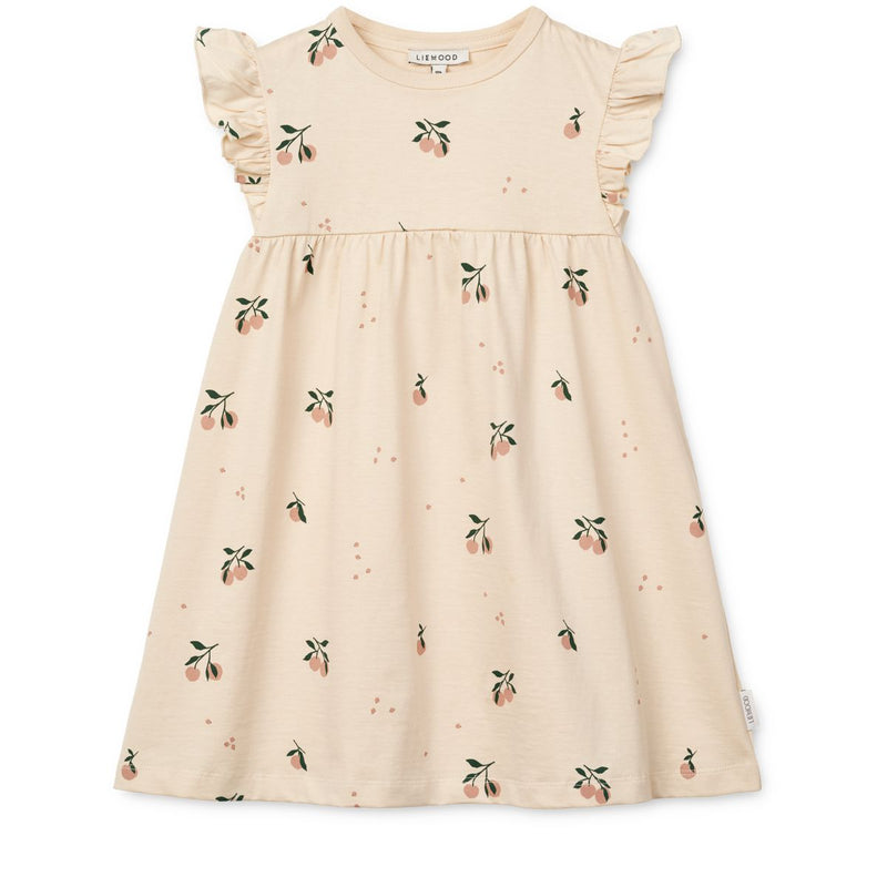LIEWOOD Neveah Mønstret Kjole - Peach / Sea shell - Kjole