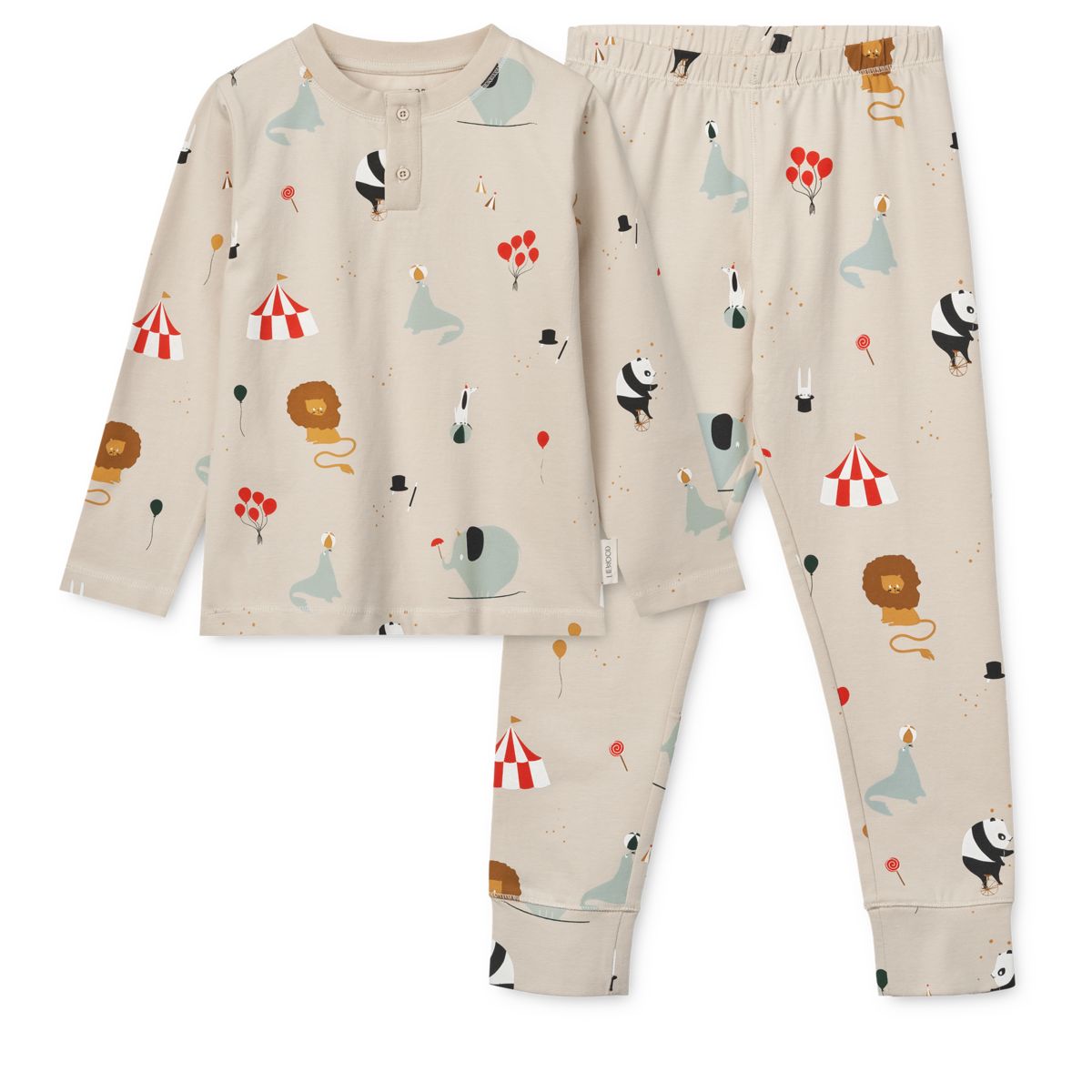 LIEWOOD WILHELM Mønstret Pyjamas - Circus / Sandy - Pyjamassæt