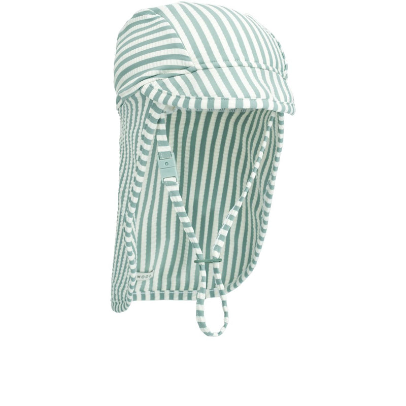 LIEWOOD Cecilia Bæk og Bølge Badehat - Stripe Peppermint / Crisp white -