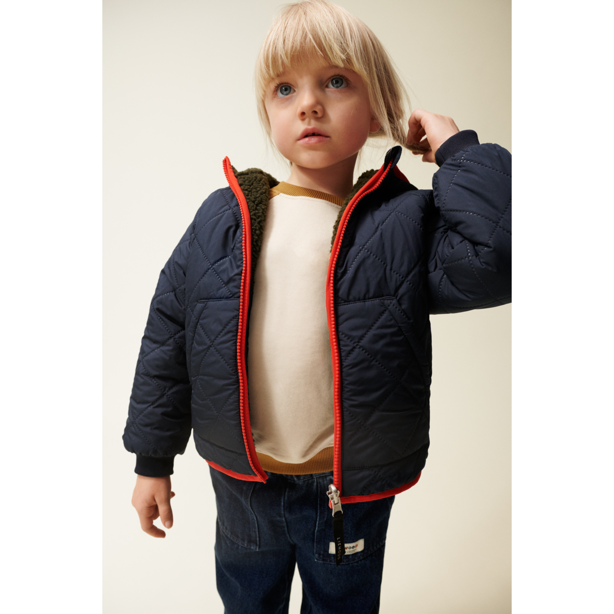 LIEWOOD Jackson Vendbar Termojakke - Army brown multi mix - Jakker