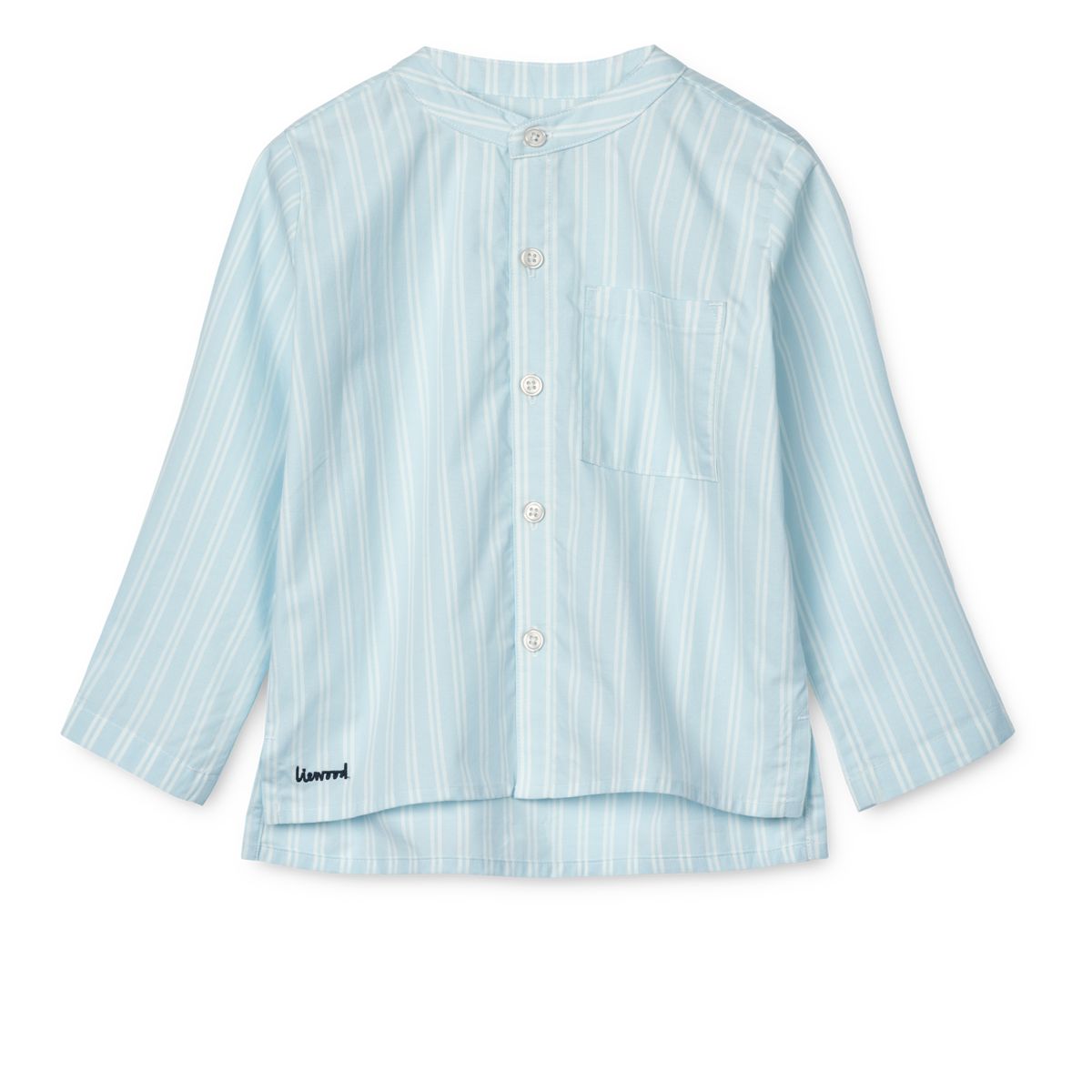 LIEWOOD Ashton Stribet Skjorte - Y/D stripe Pure sky / Creme de la creme - Trøjer