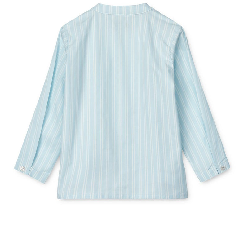 LIEWOOD Ashton Stribet Skjorte - Y/D stripe Pure sky / Creme de la creme - Trøjer