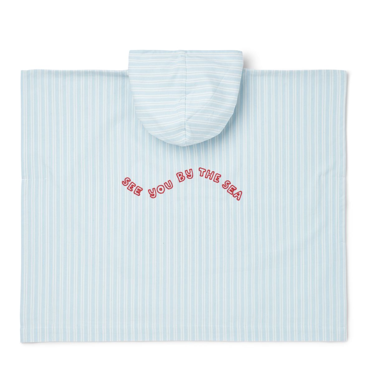 LIEWOOD Kaiden Håndklæde Poncho - Y/D stripe Pure sky / Creme de la creme - Badekåbe / Poncho