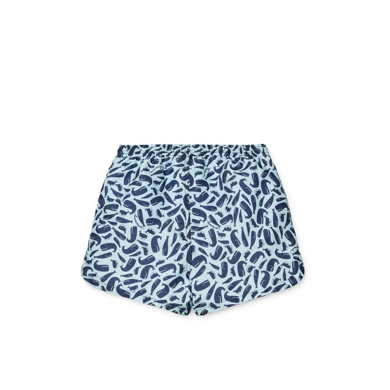 LIEWOOD Aiden Badebukser med print - Ocean / Pure sky - Badeshorts