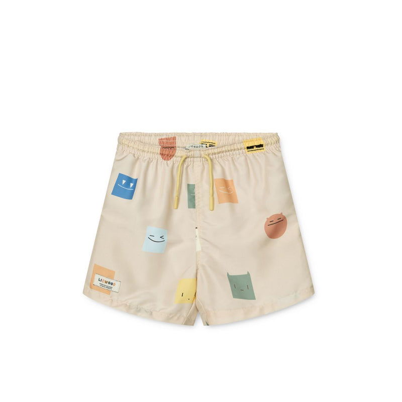 LIEWOOD Duke Badebukser med print - Smiley / Sandy - Badeshorts