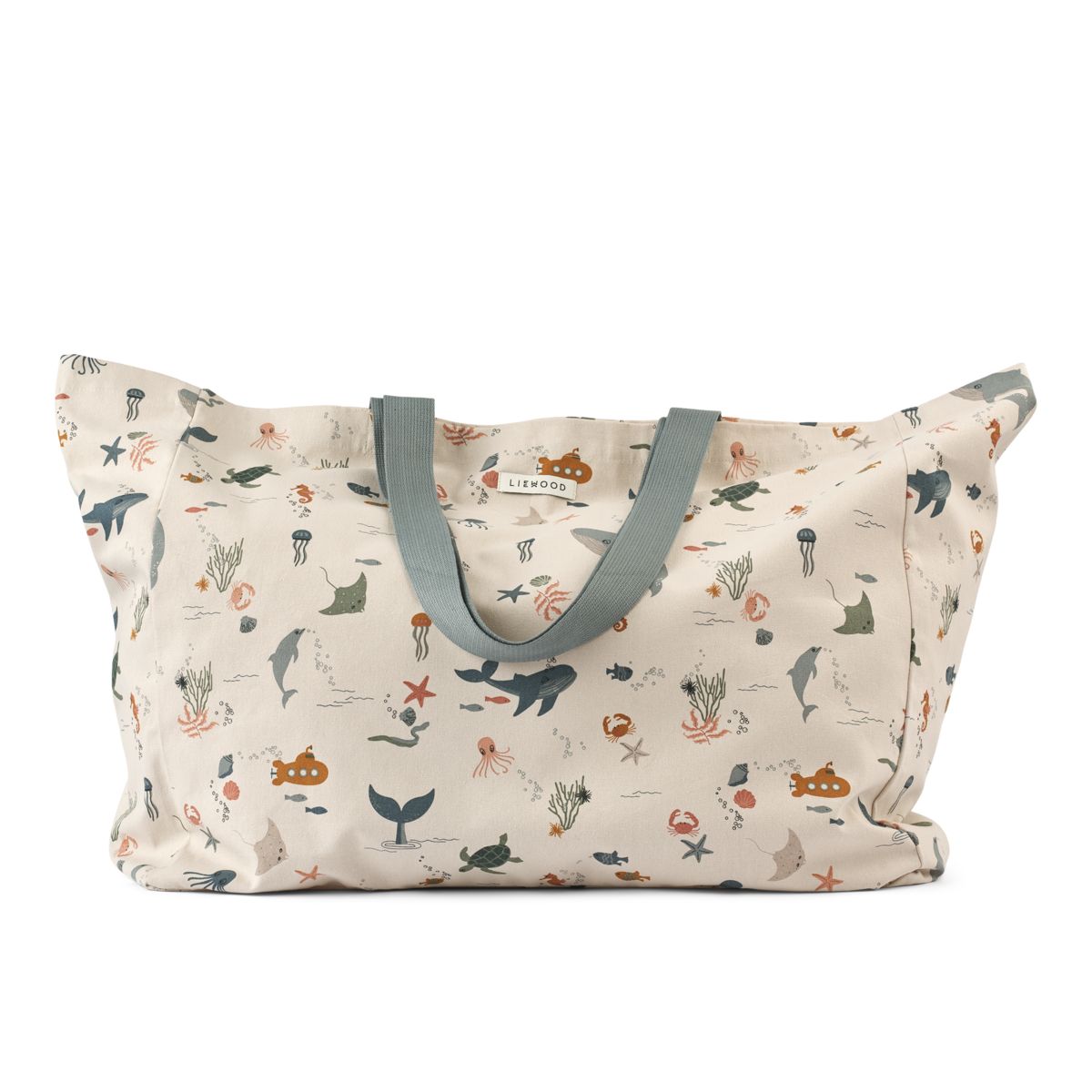 LIEWOOD Maxi Mulepose - Sea creature / Sandy - Stofnet