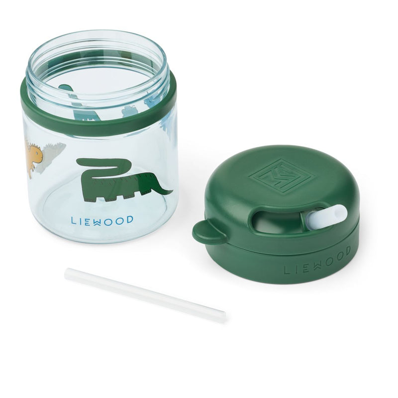 LIEWOOD Pavia Tritan sugerørskop 280 ml - Dinosaurs / Mist - Kop
