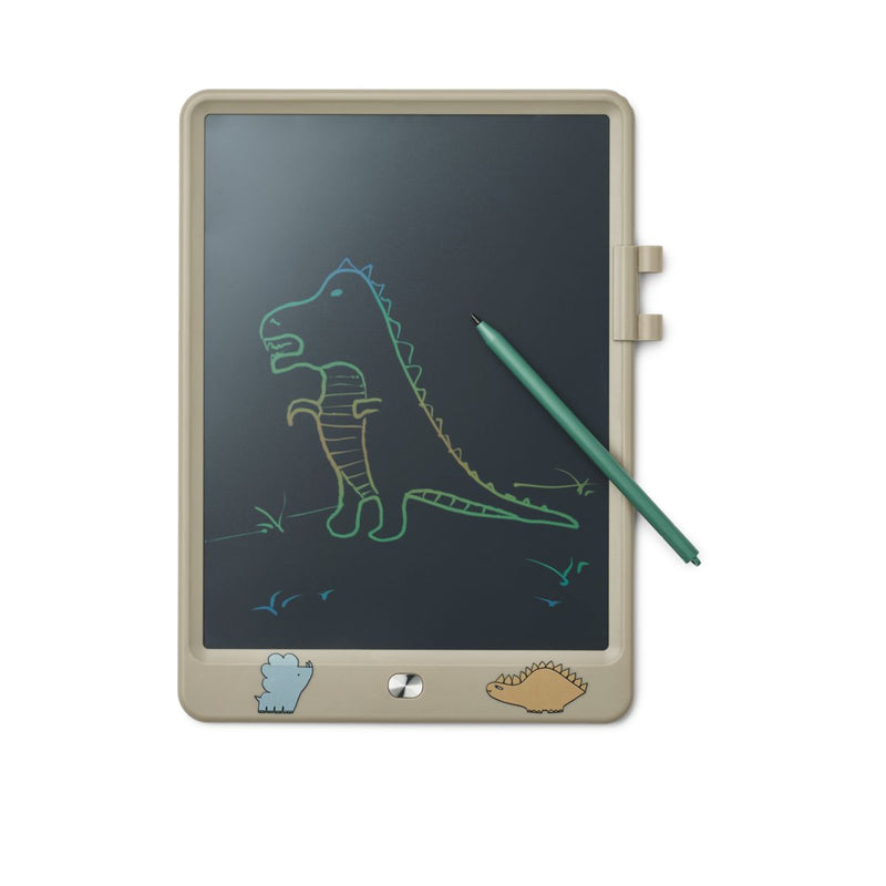 LIEWOOD Zora LCD-Tegnetavle - Dinosaurs / Mist - Kreativt legetøj