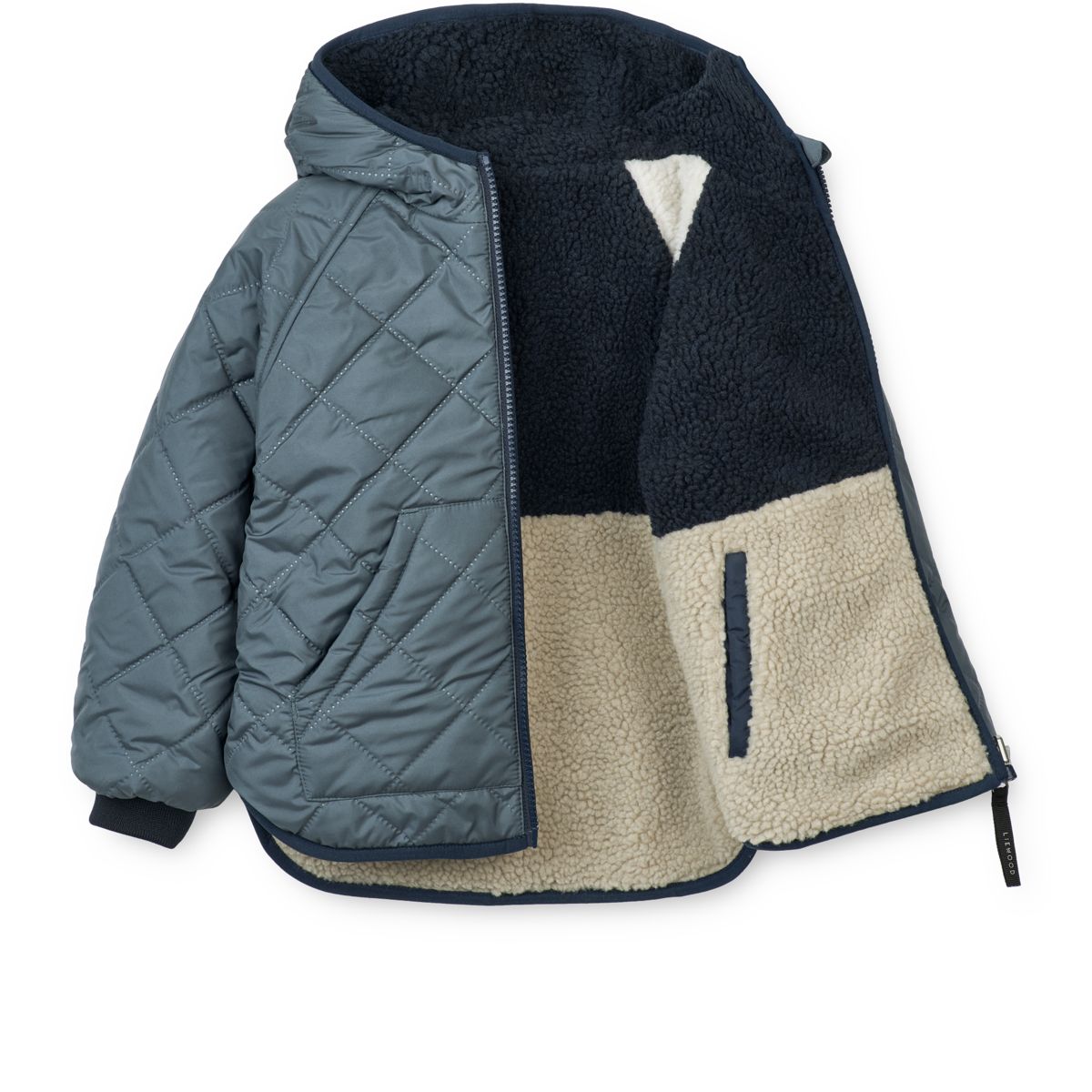 LIEWOOD Jackson Vendbar Termojakke - Whale blue multi mix - Jakker