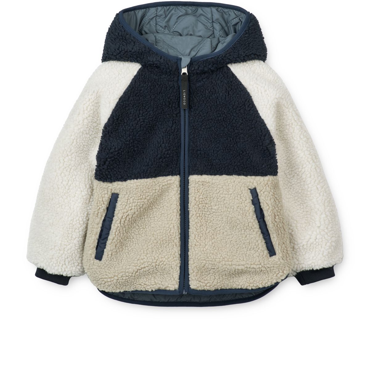 LIEWOOD Jackson Vendbar Termojakke - Whale blue multi mix - Jakker