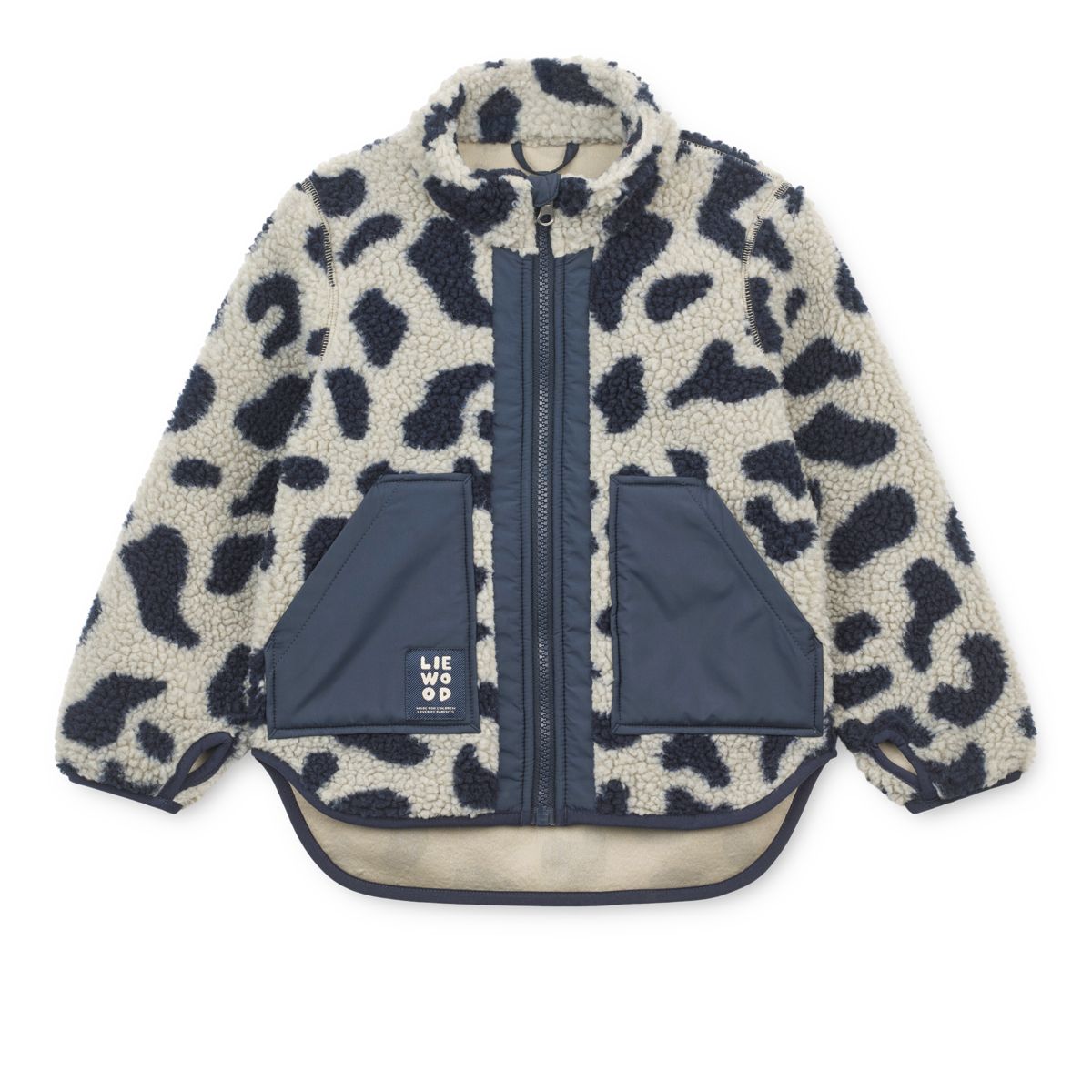 Liewood NOAM Pile Jacket - Mega Leo mist / Classic Navy - JACKET